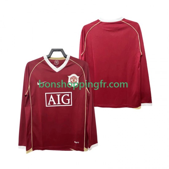 Maillot Rétro Domicile Manchester United 2006 2007 Manches Longues Homme Maillot Rétro Domicile Manchester United 2006 2007 Manches Longues Homme