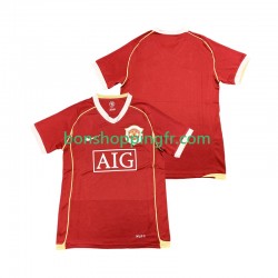Maillot Rétro Domicile Manchester United 2006 2007 Manches Courtes Homme