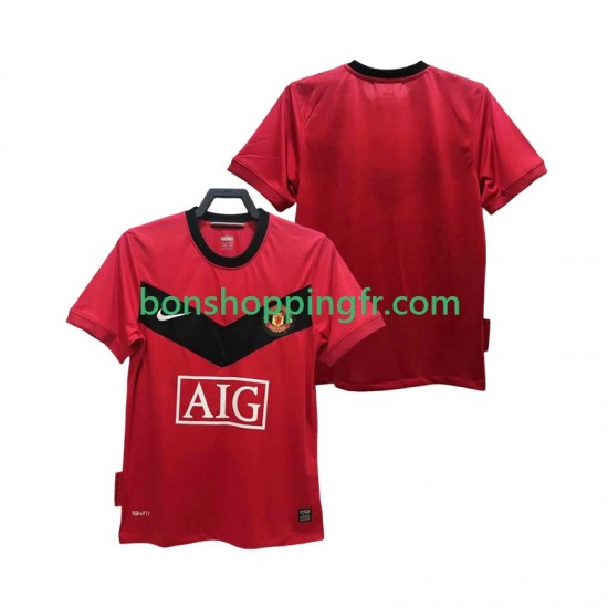 Maillot Rétro Domicile Manchester United 2009 2010 Manches Courtes Homme Maillot Rétro Domicile Manchester United 2009 2010 Manches Courtes Homme