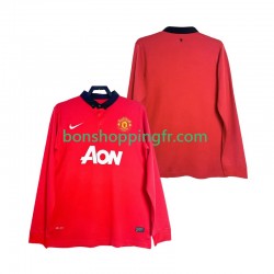 Maillot Rétro Domicile Manchester United 2013 2014 Manches Longues Homme