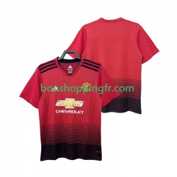 Maillot Rétro Domicile Manchester United 2018 2019 Manches Courtes Homme
