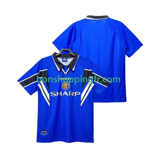 Maillot Rétro 3ème Manchester United 1996 1998 Manches Courtes Homme