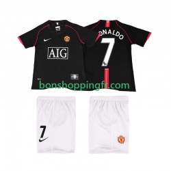 Maillot Rétro Extérieur Manchester United Ronaldo 7 2007 2008 Manches Courtes Jeune Enfant(+shorts)