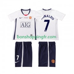 Maillot Rétro Extérieur Manchester United Ronaldo 7 Champions League 2008 2009 Manches Courtes Jeune Enfant(+shorts)