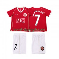 Maillot Rétro Domicile Manchester United Ronaldo 7 2006 2007 Manches Courtes Jeune Enfant(+shorts)