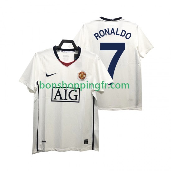 Maillot Rétro Extérieur Manchester United Ronaldo 7 Premier League 2008 2009 Manches Courtes Homme Maillot Rétro Extérieur Manchester United Ronaldo 7 Premier League 2008 2009 Manches Courtes Homme