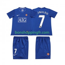 Maillot Rétro 3ème Manchester United Ronaldo 7 2008 2009 Manches Courtes Jeune Enfant(+shorts)
