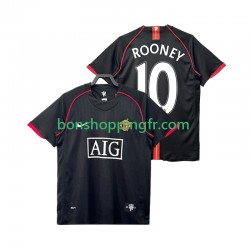 Maillot Rétro Extérieur Manchester United Rooney 10 2007 2008 Manches Courtes Homme