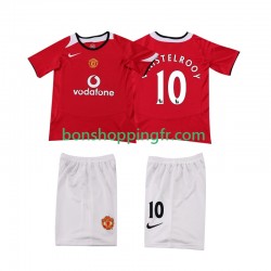 Maillot Rétro Domicile Manchester United Ruud van Nistelrooy 2005 2006 Manches Courtes Jeune Enfant(+shorts)
