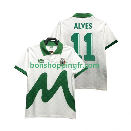 Maillot Rétro Extérieur Mexique ALVES 11 1995 Manches Courtes Homme Maillot Rétro Extérieur Mexique ALVES 11 1995 Manches Courtes Homme