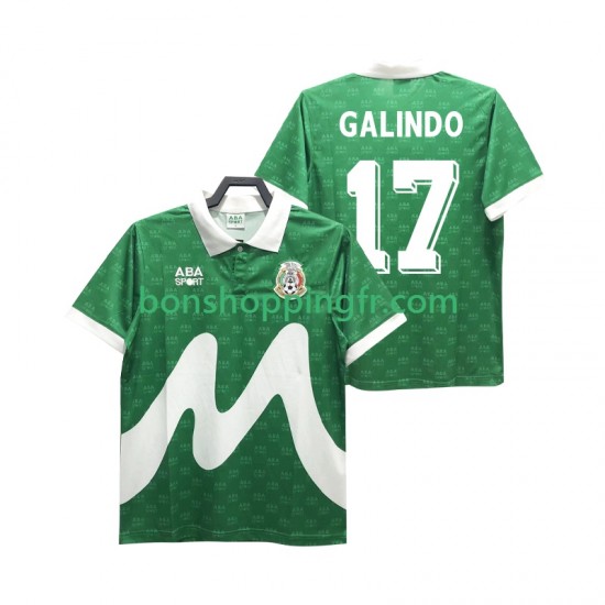Maillot Rétro Domicile Mexique GALINDO 17 1995 Manches Courtes Homme