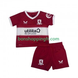 Maillot Domicile Middlesbrough 2025-2026 Manches Courtes Jeune Enfant(+shorts)
