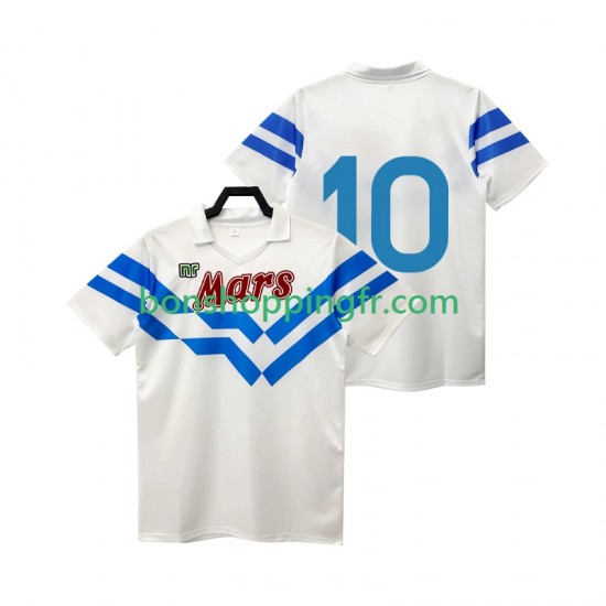 Maillot Rétro Extérieur Naples 10 1988 1989 Manches Courtes Homme