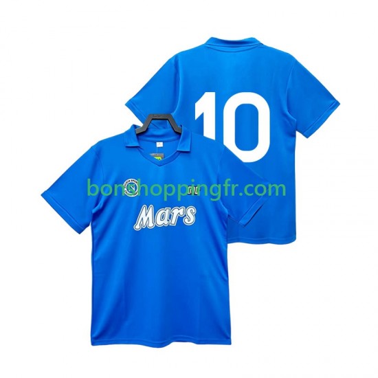Maillot Rétro Domicile Naples 10 1988 1989 Manches Courtes Homme
