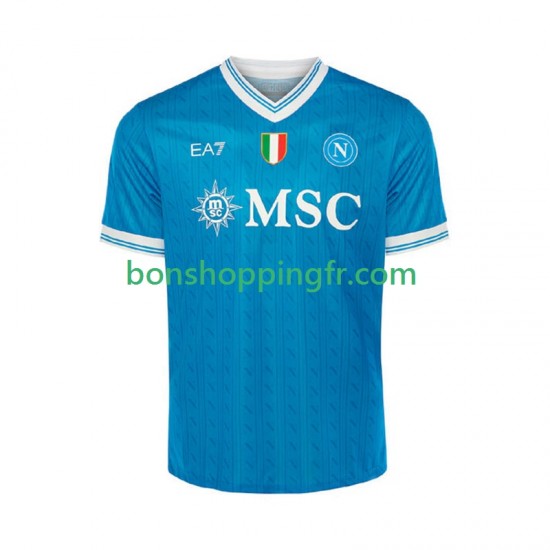Maillot Domicile Naples 2025-2026 Manches Courtes Homme