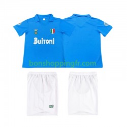 Maillot Rétro Domicile Naples 1987 1988 Manches Courtes Jeune Enfant(+shorts)