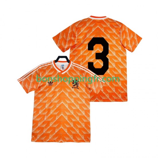 Maillot Rétro Domicile Pays-Bas 3 1988 Manches Courtes Homme