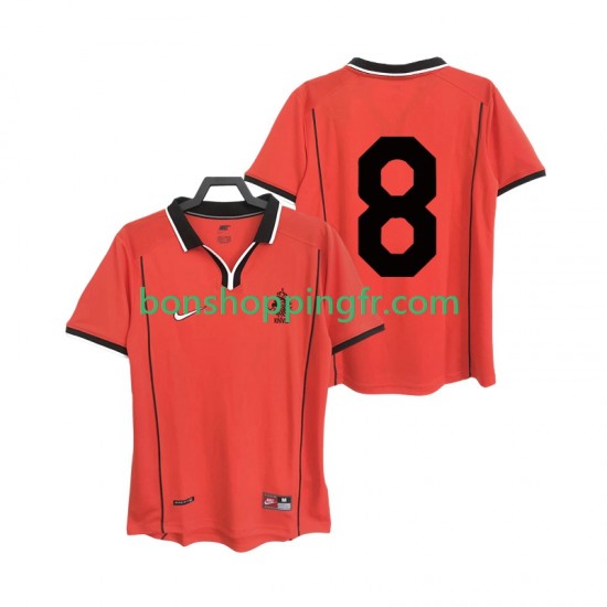 Maillot Rétro Domicile Pays-Bas 8 1998 Manches Courtes Homme Maillot Rétro Domicile Pays-Bas 8 1998 Manches Courtes Homme