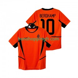 Maillot Rétro Domicile Pays-Bas BERGKAMP 10 2002 Manches Courtes Homme