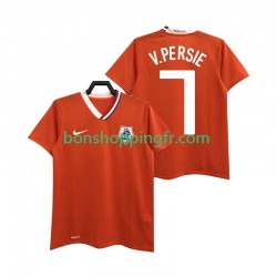 Maillot Rétro Domicile Pays-Bas Robin van Persie 7 2008 Manches Courtes Homme