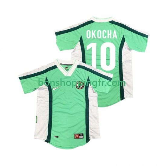Maillot Rétro Domicile Nigeria OKOCHA 10 1998 Manches Courtes Homme Maillot Rétro Domicile Nigeria OKOCHA 10 1998 Manches Courtes Homme