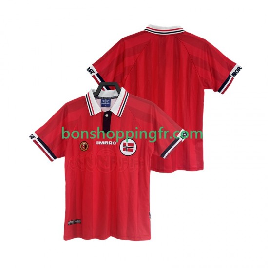 Maillot Rétro Domicile Norvège 1998 Manches Courtes Homme Maillot Rétro Domicile Norvège 1998 Manches Courtes Homme