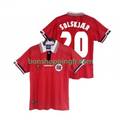 Maillot Rétro Domicile Norvège SOLSKJAER 20 1998 Manches Courtes Homme