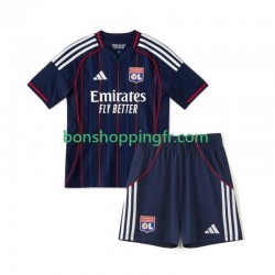 Maillot Extérieur Olympique Lyonnais 2025-2026 Manches Courtes Jeune Enfant(+shorts)