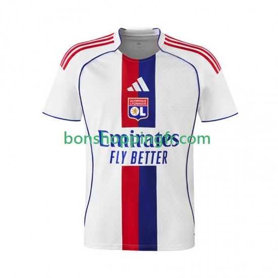 Maillot Domicile Olympique Lyonnais 2025-2026 Manches Courtes Homme Maillot Domicile Olympique Lyonnais 2025-2026 Manches Courtes Homme