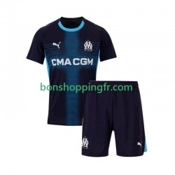 Maillot Extérieur Olympique de Marseille 2025-2026 Manches Courtes Jeune Enfant(+shorts)