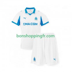 Maillot Domicile Olympique de Marseille 2025-2026 Manches Courtes Jeune Enfant(+shorts)