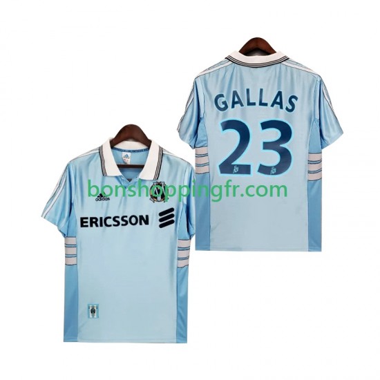 Maillot Rétro Extérieur Olympique de Marseille Gallas 23 1998 1999 Manches Courtes Homme