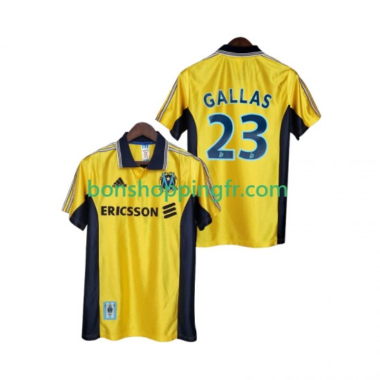 Maillot Rétro 3ème Olympique de Marseille Gallas 23 1998 1999 Manches Courtes Homme
