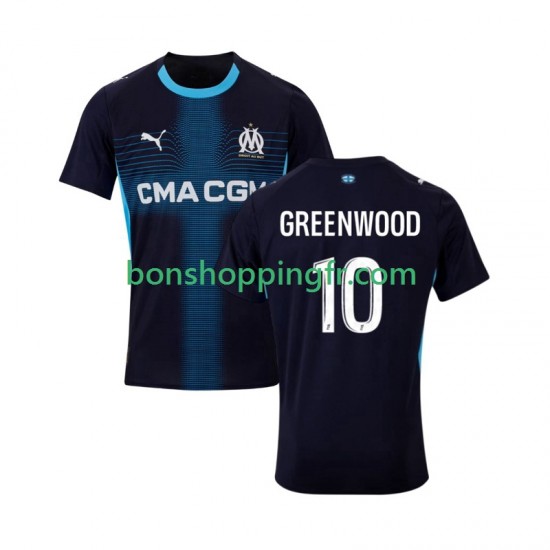 Maillot Extérieur Olympique de Marseille Mason Greenwood 10 2025-2026 Manches Courtes Homme