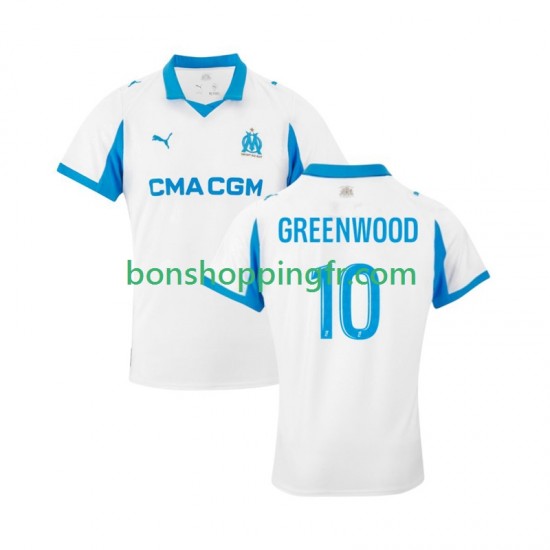 Maillot Domicile Olympique de Marseille Mason Greenwood 10 2025-2026 Manches Courtes Homme