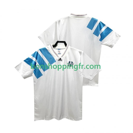 Maillot Rétro Domicile Olympique de Marseille 1992 1993 Manches Courtes Homme Maillot Rétro Domicile Olympique de Marseille 1992 1993 Manches Courtes Homme