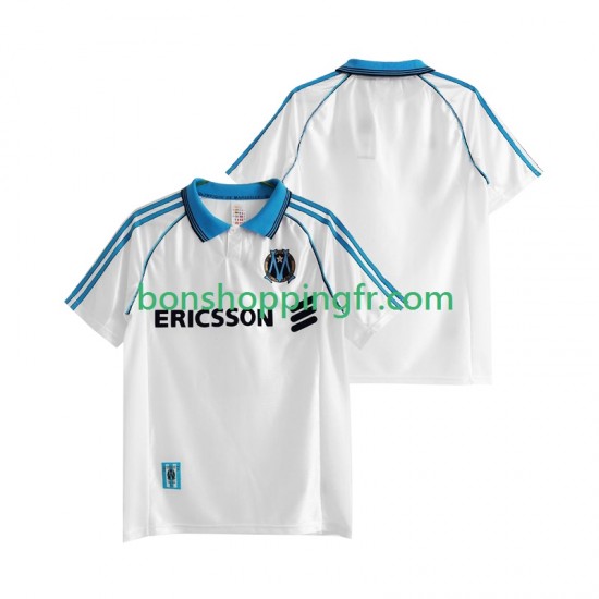 Maillot Rétro Domicile Olympique de Marseille 1998 1999 Manches Courtes Homme Maillot Rétro Domicile Olympique de Marseille 1998 1999 Manches Courtes Homme