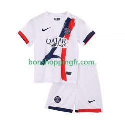 Maillot Extérieur Paris Saint-Germain 2025-2026 Manches Courtes Jeune Enfant(+shorts)
