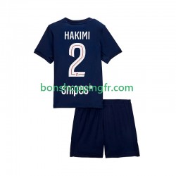 Maillot Domicile Paris Saint-Germain Hakimi 2 2025-2026 Manches Courtes Jeune Enfant(+shorts)