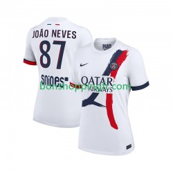 Maillot Extérieur Paris Saint-Germain Joao Neves 87 2025-2026 Manches Courtes Homme