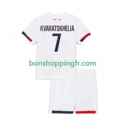 Maillot Extérieur Paris Saint-Germain Khvicha Kvaratskhelia 7 2025-2026 Manches Courtes Jeune Enfant(+shorts)