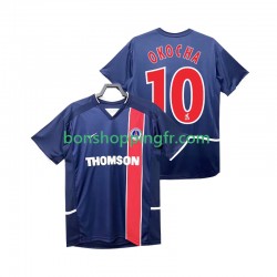 Maillot Rétro Domicile Paris Saint-Germain OKOCHA 10 2002 2003 Manches Courtes Homme