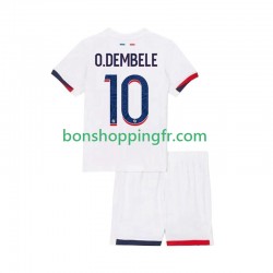 Maillot Extérieur Paris Saint-Germain Ousmane Dembele 10 2025-2026 Manches Courtes Jeune Enfant(+shorts)