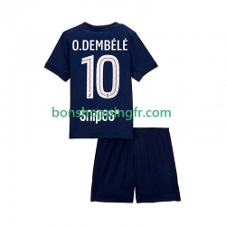 Maillot Domicile Paris Saint-Germain Ousmane Dembele 10 2025-2026 Manches Courtes Jeune Enfant(+shorts)
