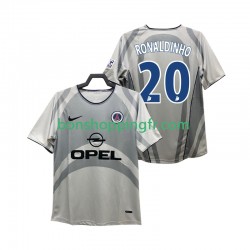 Maillot Rétro Extérieur Paris Saint-Germain RONALDINHO 20 2001 2002 Manches Courtes Homme