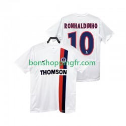 Maillot Rétro Extérieur Paris Saint-Germain RONHALDINHO 10 2002 2003 Manches Courtes Homme