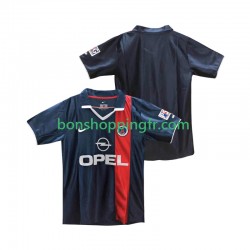Maillot Rétro Domicile Paris Saint-Germain 2001 2002 Manches Courtes Homme