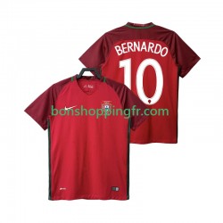 Maillot Rétro Domicile Portugal BERNARDO 10 2016 Manches Courtes Homme