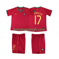 Maillot Rétro Domicile Portugal Cristiano Ronaldo 17 2006 Manches Courtes Jeune Enfant(+shorts)