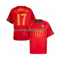 Maillot Rétro Domicile Portugal Cristiano Ronaldo 17 2004 Manches Courtes Homme